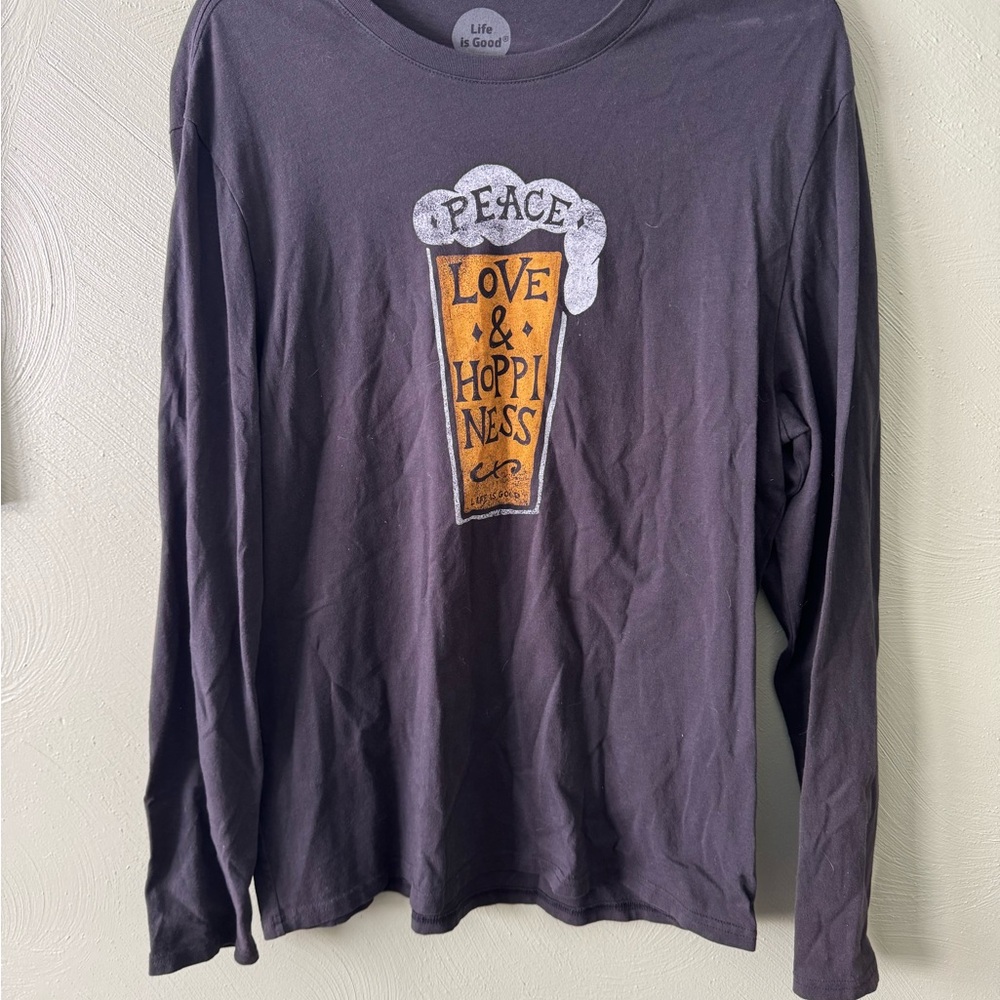 Life Is Good Charcoal Long Sleeve